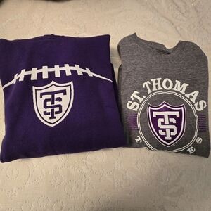 University of St. Thomas Purple and Gray Shirts Bundle Size Medium